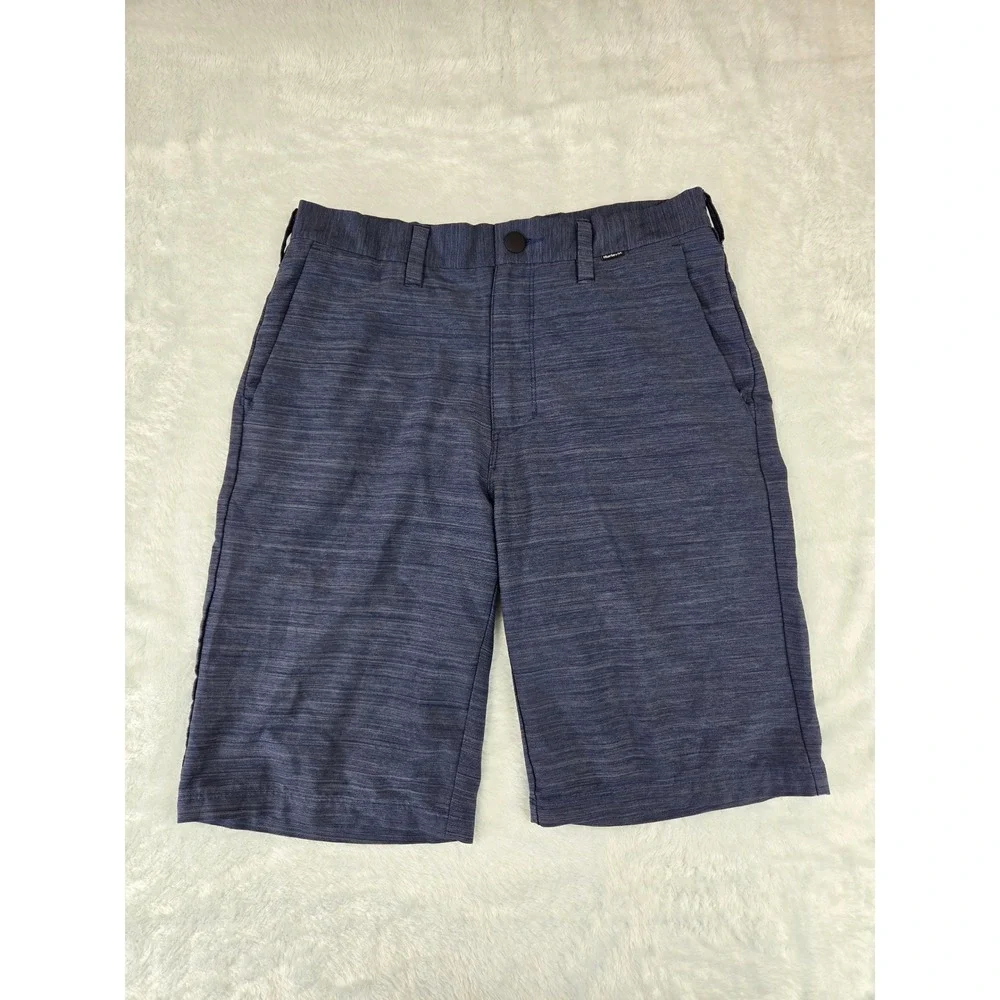 Hurley Mens Hybrid Walk Shorts Navy Blue Heathered Stretch Size 30 AJ6449